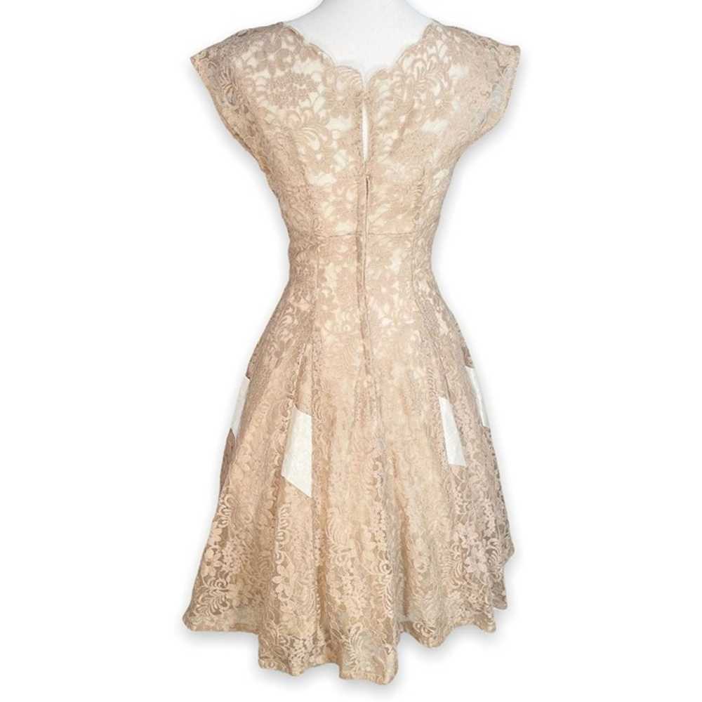 Vintage 1950s Womens Full Lace Cocktail Swing Dre… - image 3