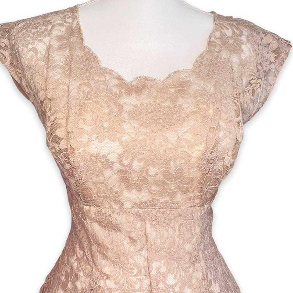 Vintage 1950s Womens Full Lace Cocktail Swing Dre… - image 4