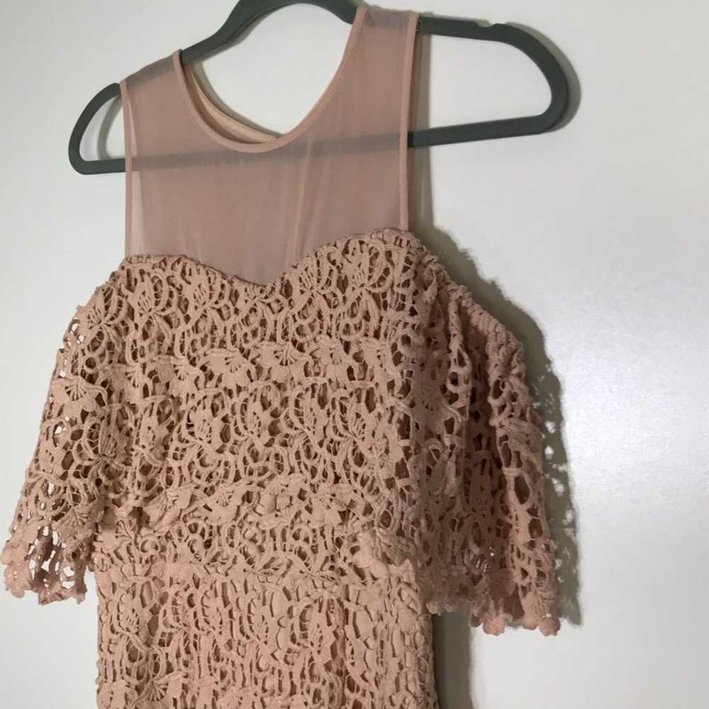 J.O.A. Blush Crochet Knee Length Dress M - image 6