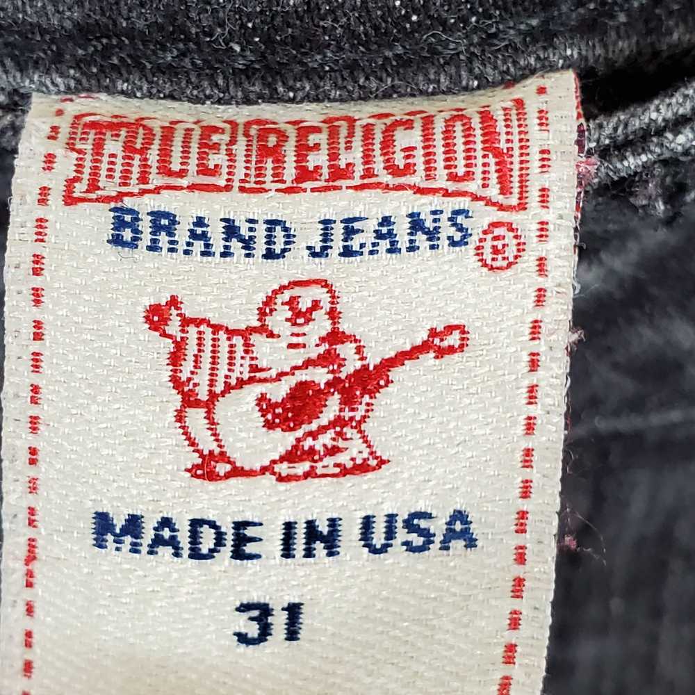 True Religion Women Black Washed Jeans Sz 31 - image 3