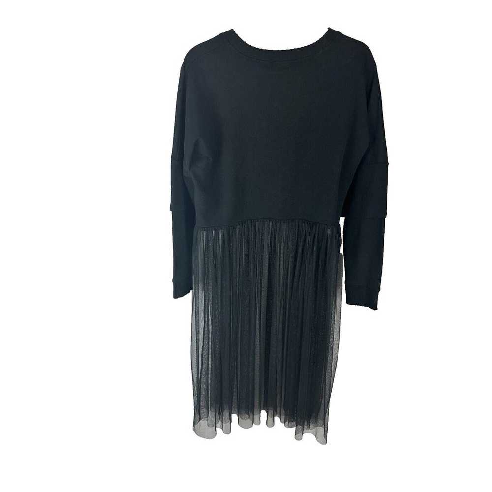 Zara Woman Chiffon Bottom Tunic Dress Size M Blac… - image 2