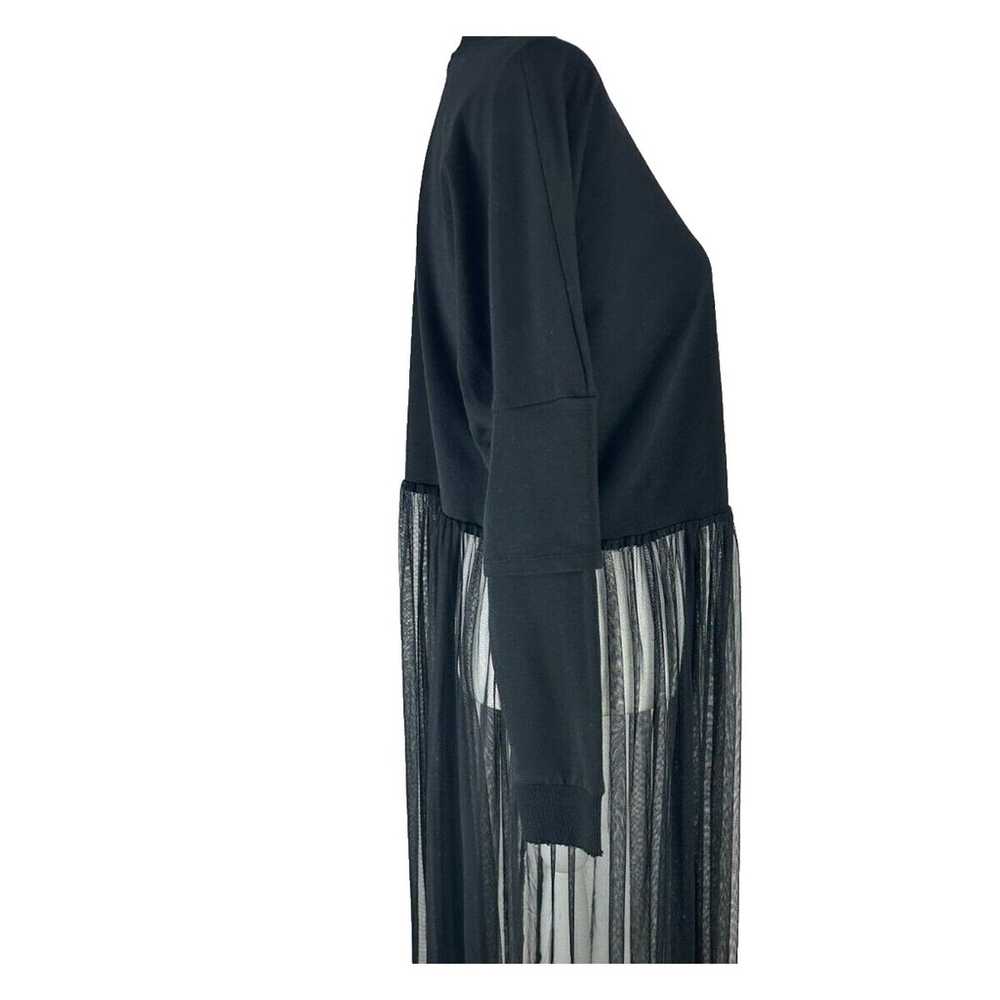 Zara Woman Chiffon Bottom Tunic Dress Size M Blac… - image 4