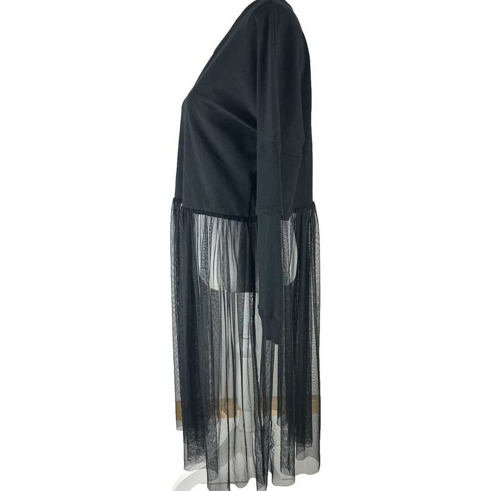 Zara Woman Chiffon Bottom Tunic Dress Size M Blac… - image 5
