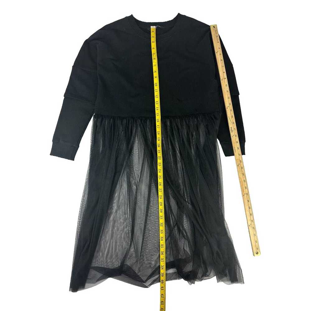 Zara Woman Chiffon Bottom Tunic Dress Size M Blac… - image 6