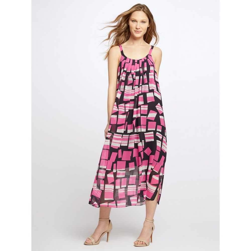 Nic + Zoe Block Party Dress Maxi Midi Pink Black … - image 3