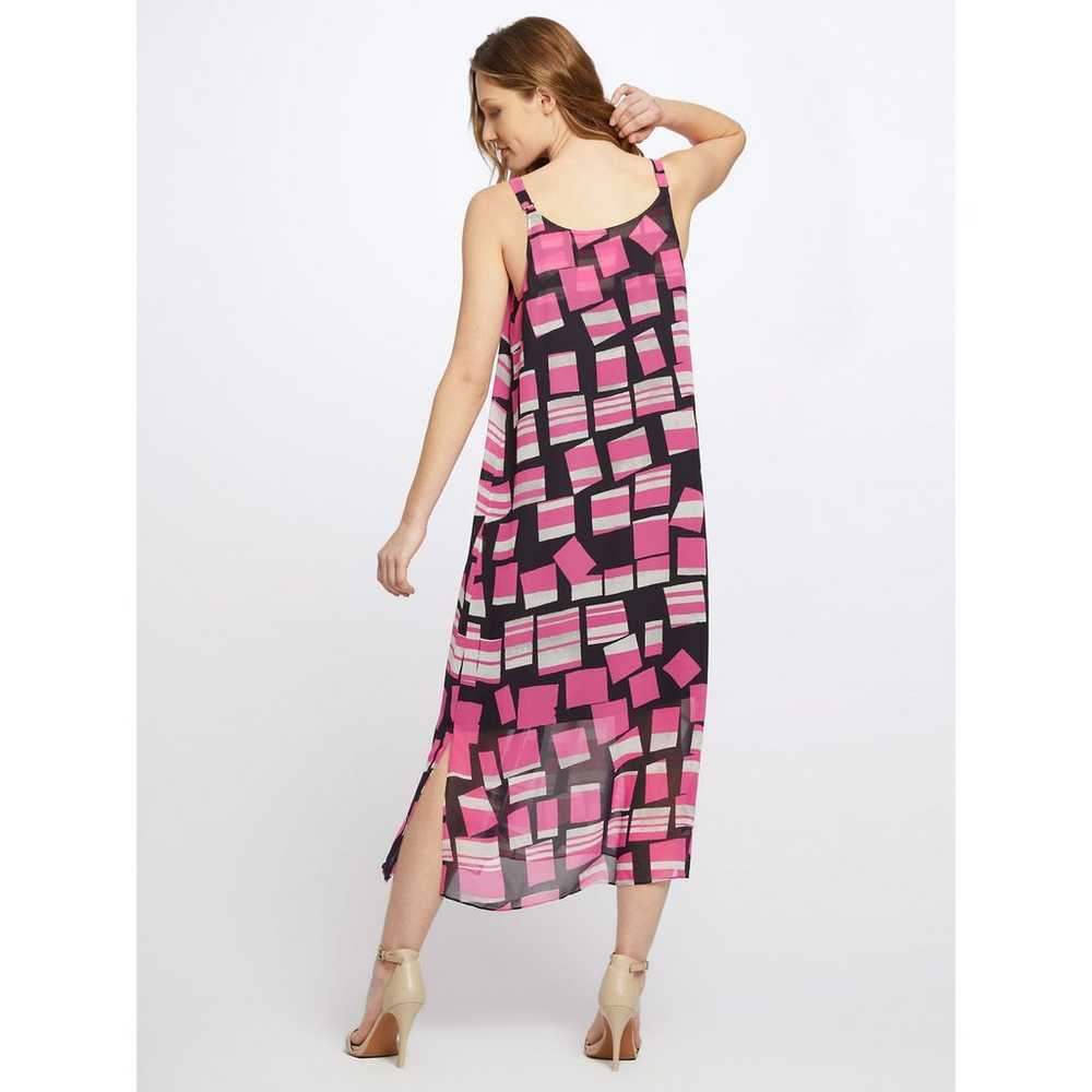 Nic + Zoe Block Party Dress Maxi Midi Pink Black … - image 4