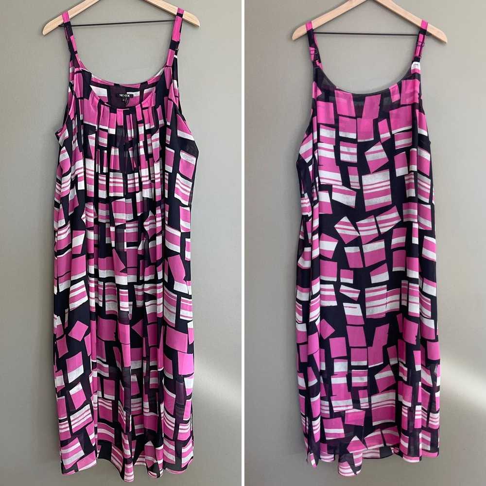 Nic + Zoe Block Party Dress Maxi Midi Pink Black … - image 6