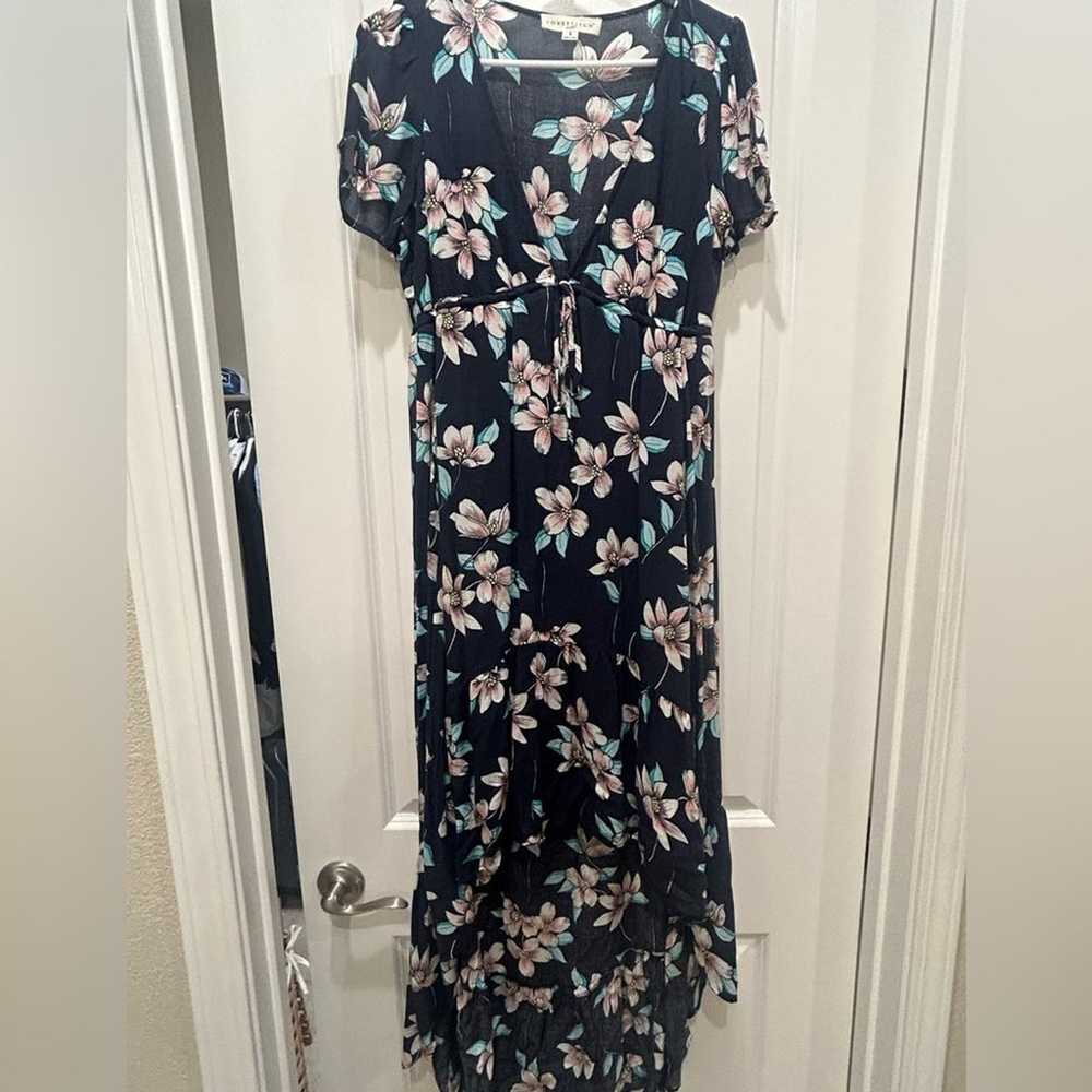 LOVESTITCH Floral High/Low Dress Small 4-8 BOGO - image 5