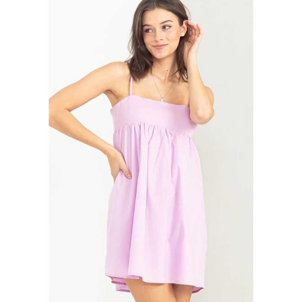 NEW HYFVE Lavender Purple Cami Babydoll Mini Dres… - image 1