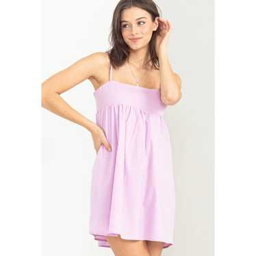 NEW HYFVE Lavender Purple Cami Babydoll Mini Dress