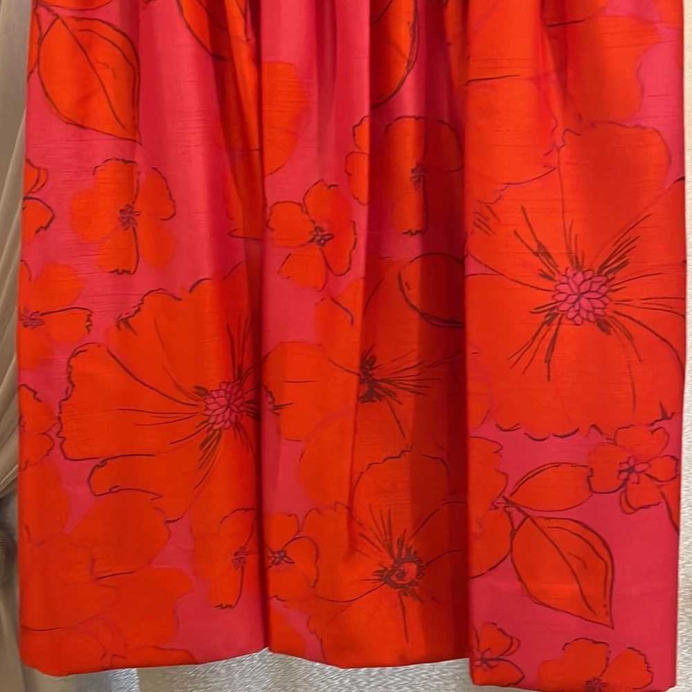 Eliza J Pink Orange Floral Pleated Mini Dress Siz… - image 5