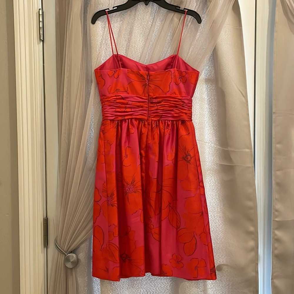 Eliza J Pink Orange Floral Pleated Mini Dress Siz… - image 6