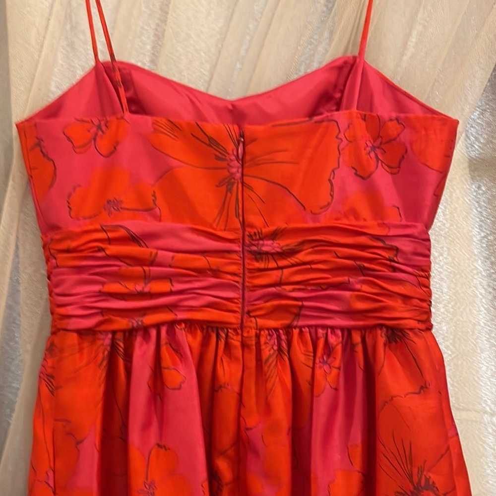 Eliza J Pink Orange Floral Pleated Mini Dress Siz… - image 7