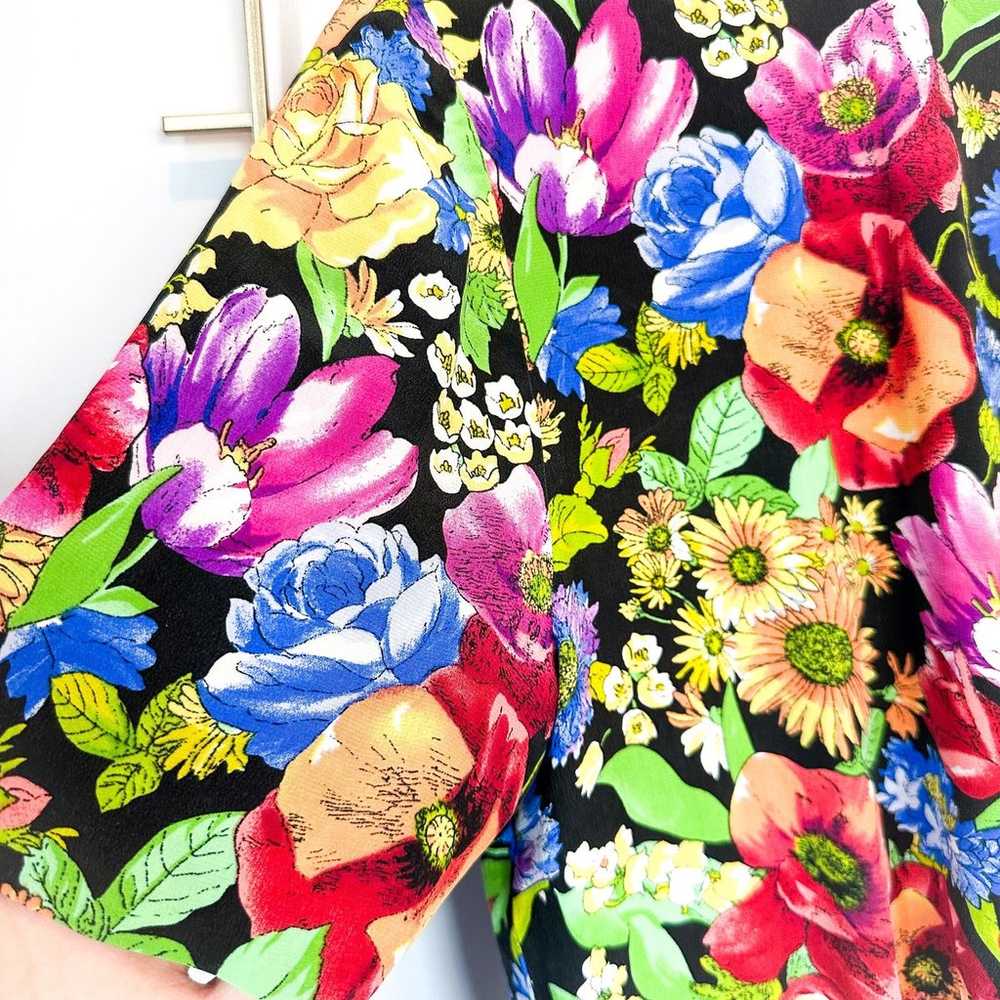 The Limited Vintage 1990s Silk Floral Short Sleev… - image 4