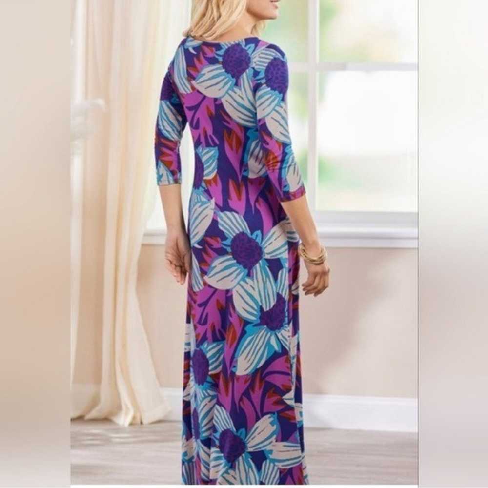 Soft Surroundings Serena Floral jersey soft Maxi … - image 5