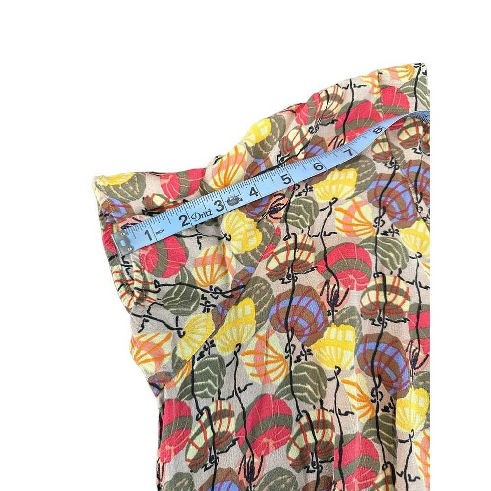 Flax Tan Red Yellow Printed Lagenlook Relaxed Dre… - image 10