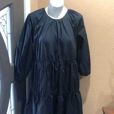 Zara black ruffled midi dress - image 1