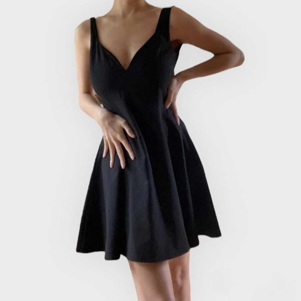 Black backless mini dress - image 2