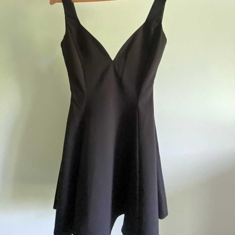 Black backless mini dress - image 3