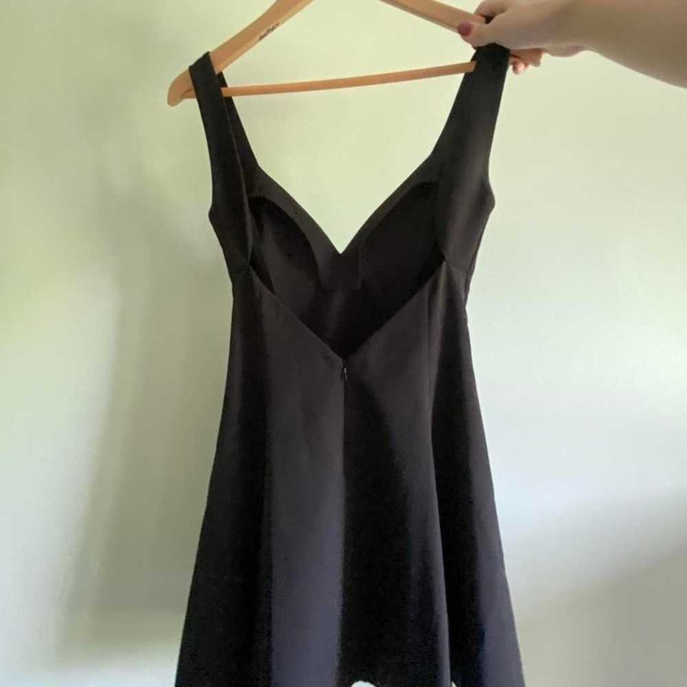 Black backless mini dress - image 4