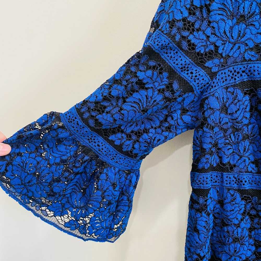 Eliza J. Blue Lace Overlay Shift Dress - image 2