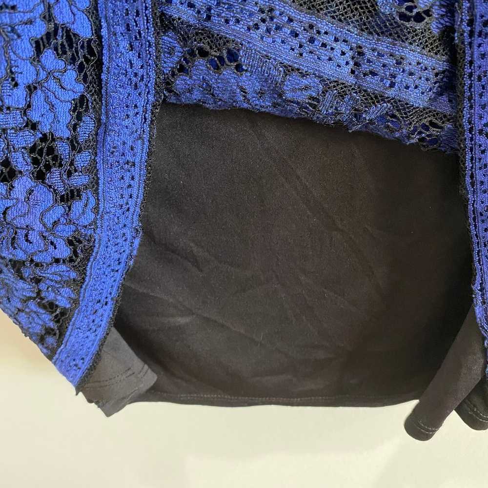 Eliza J. Blue Lace Overlay Shift Dress - image 5