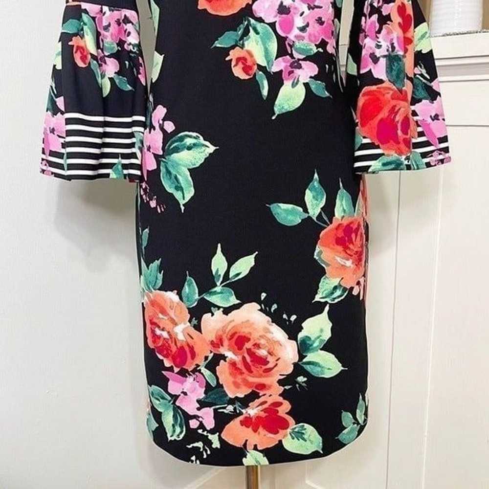 Jessica Howard Bell Sleeve Floral Sheath Dress 6 … - image 4