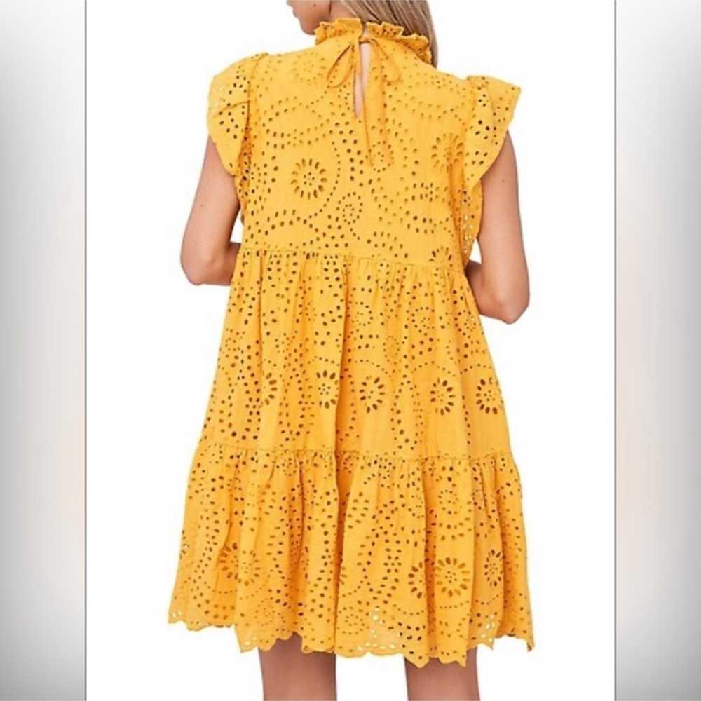 En Saison  Eyelet Cotton Mini Dress - image 3