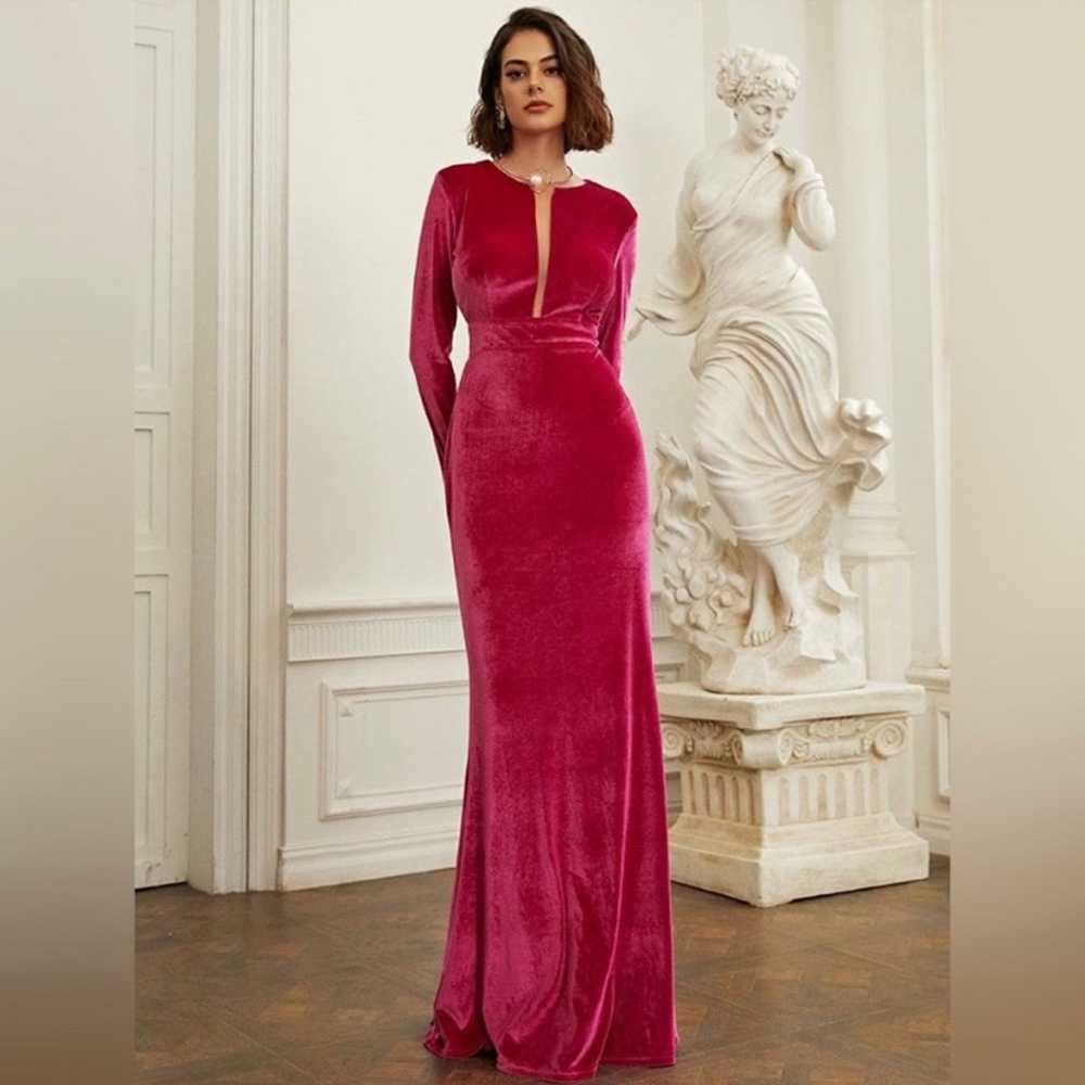 Missord Velvet Long sleeve Elegant Evening Gown - image 1