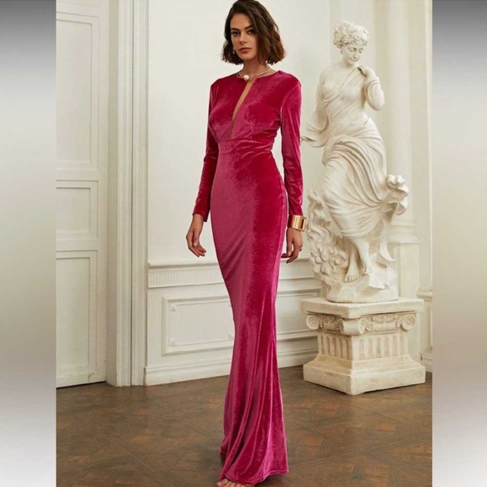 Missord Velvet Long sleeve Elegant Evening Gown - image 2