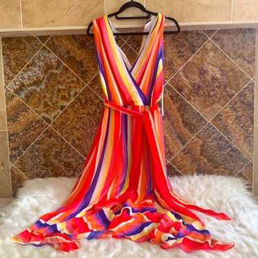 JULIA JORDAN Stripe Midi Dress Size 12