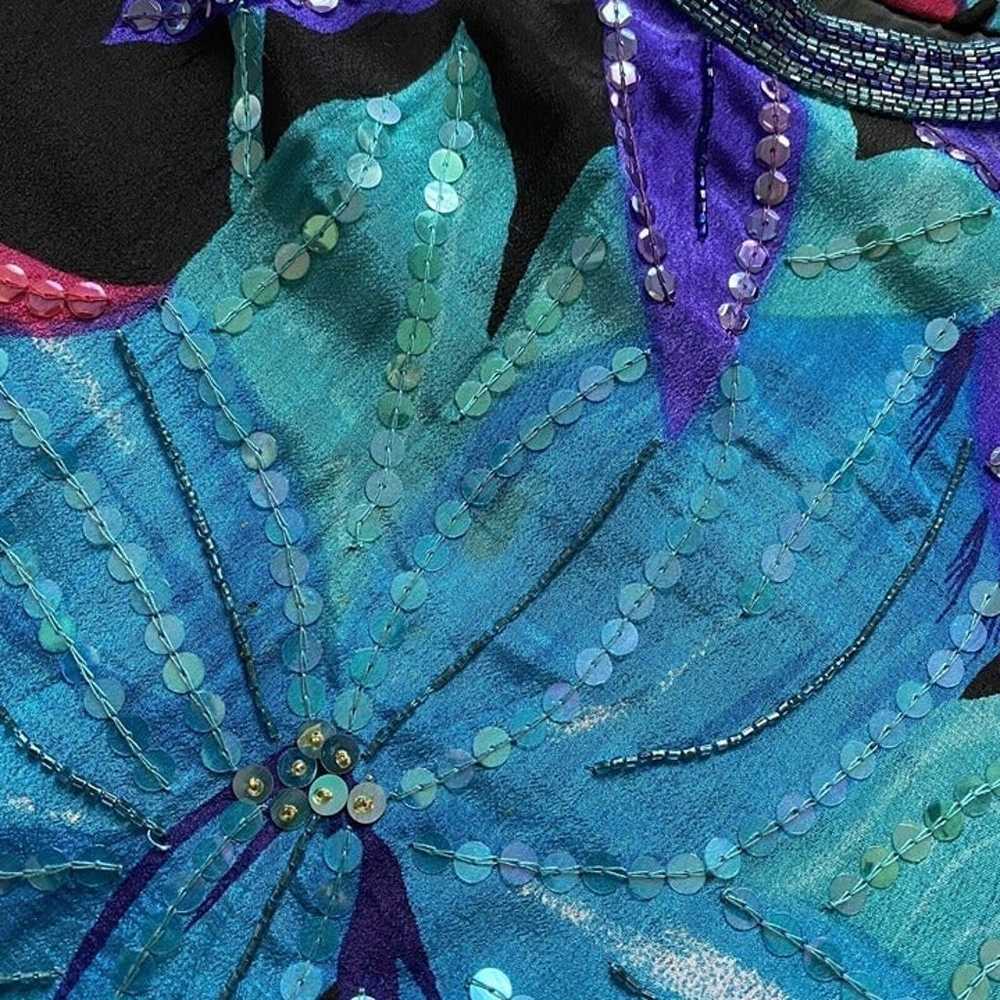 Vintage Judith Ann Creations Silk Beaded Sequin B… - image 11