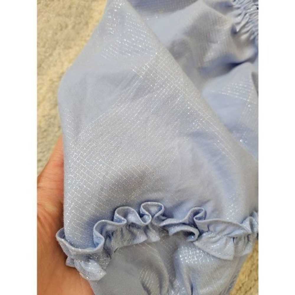 HILL HOUSE Home Nesli Nap Dress Light Blue Glitte… - image 11