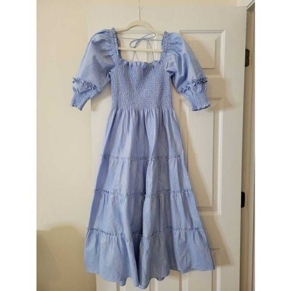 HILL HOUSE Home Nesli Nap Dress Light Blue Glitte… - image 2