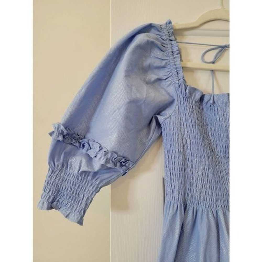 HILL HOUSE Home Nesli Nap Dress Light Blue Glitte… - image 3