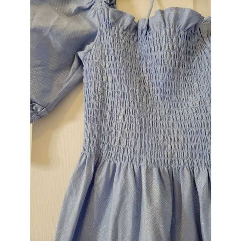HILL HOUSE Home Nesli Nap Dress Light Blue Glitte… - image 4