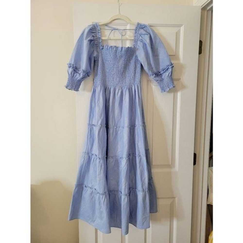 HILL HOUSE Home Nesli Nap Dress Light Blue Glitte… - image 9