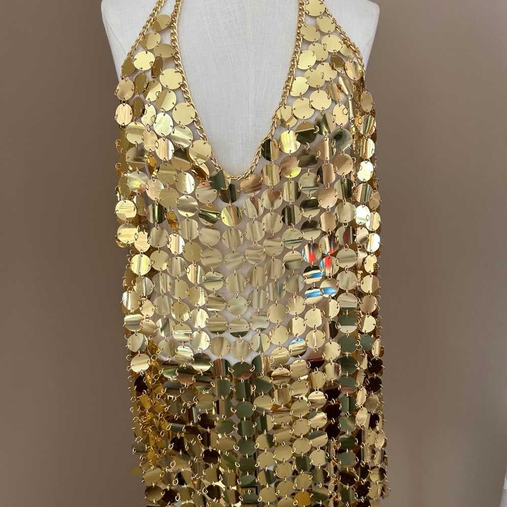 12th tribe sequin disco chain Diana GOLD Disco Dr… - image 10