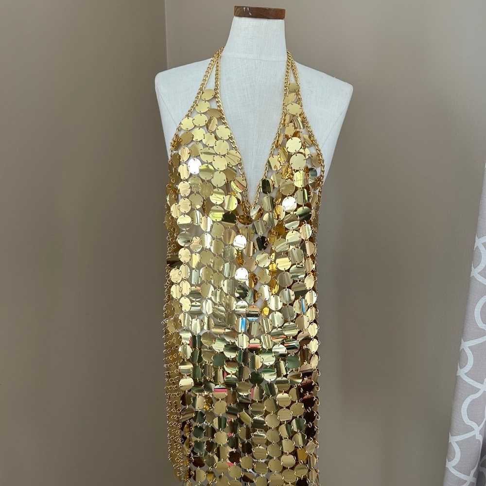 12th tribe sequin disco chain Diana GOLD Disco Dr… - image 6