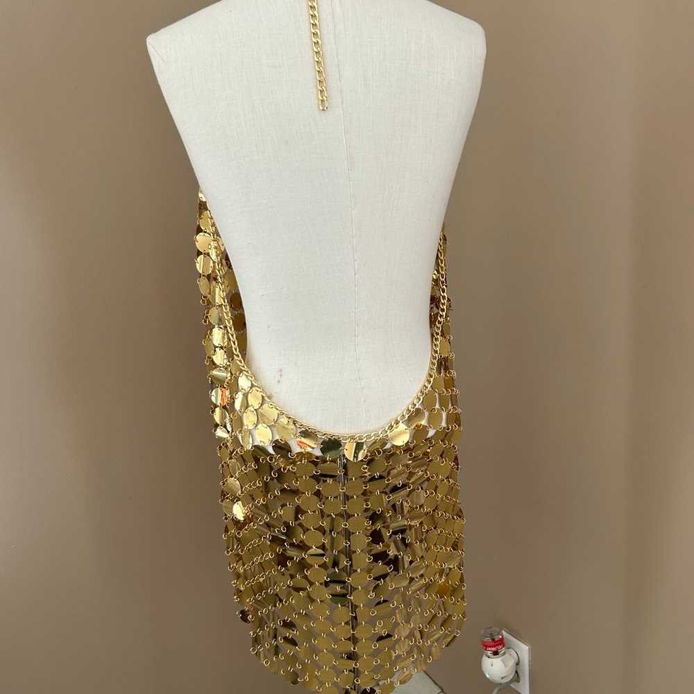 12th tribe sequin disco chain Diana GOLD Disco Dr… - image 9