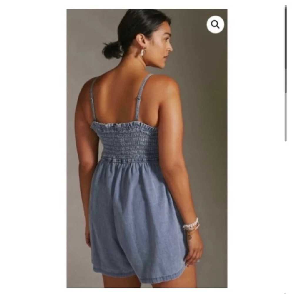 ANTHROPOLOGIE PILCRO CHAMBRAY ROMPER LARGE - image 3