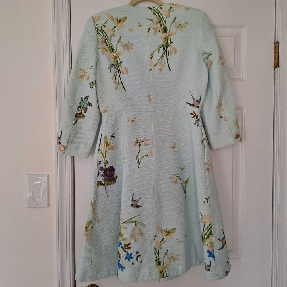 Ted Baker Racheel Coat Dress Baby Blue Floral Pri… - image 5