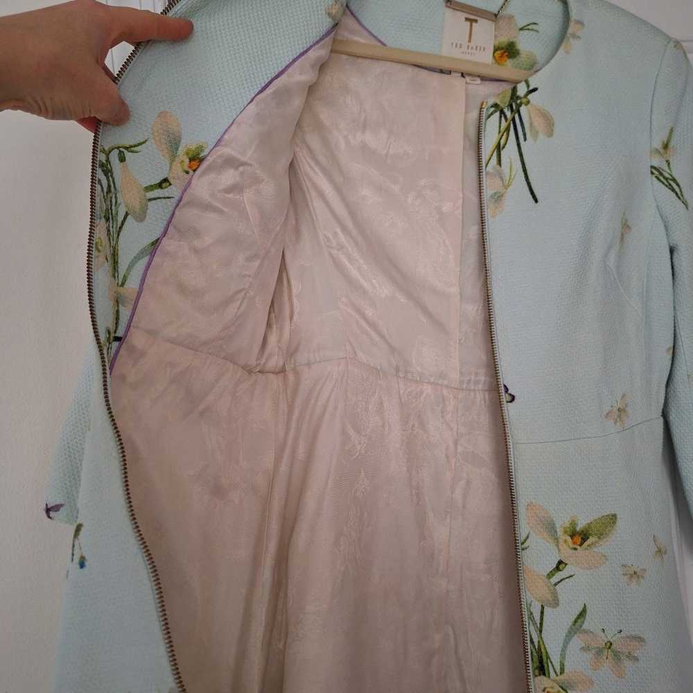 Ted Baker Racheel Coat Dress Baby Blue Floral Pri… - image 7