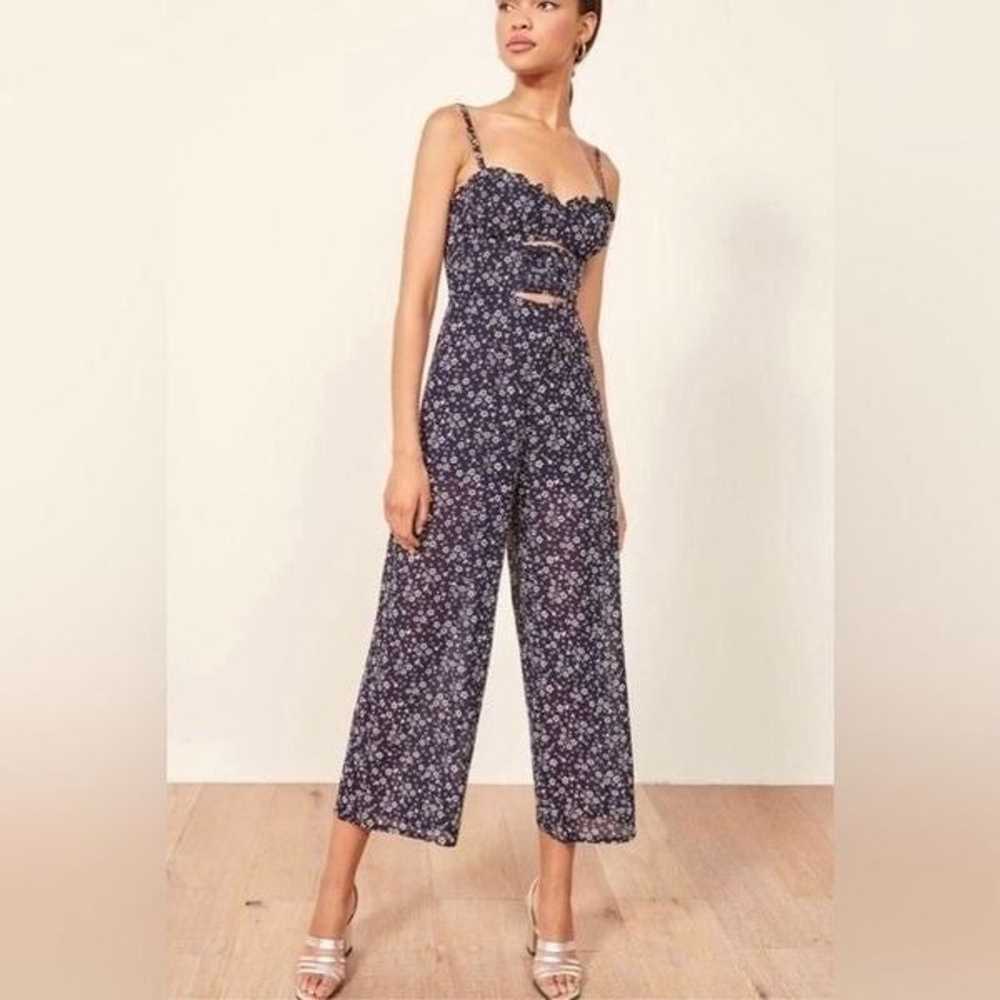 Reformation Fergie Jumpsuit Navy Ditsy Floral - image 2