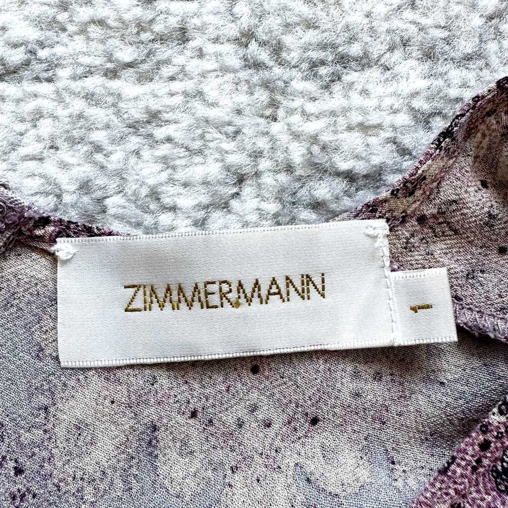 Zimmermann Seer Ray Romper Lavender Paisley Size S - image 7