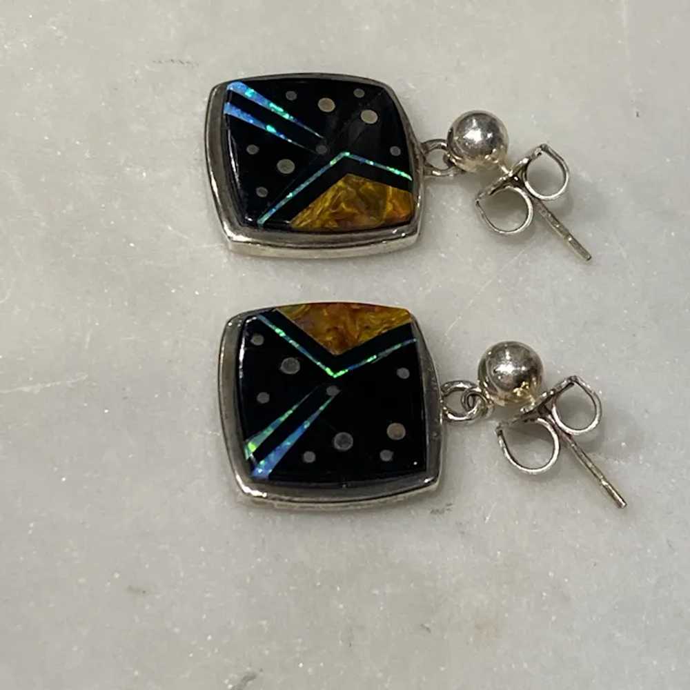Multicolored inlay Earrings - image 2