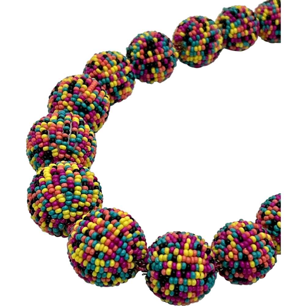 Multi-Color Chunky Seed Beads Necklace! - image 1