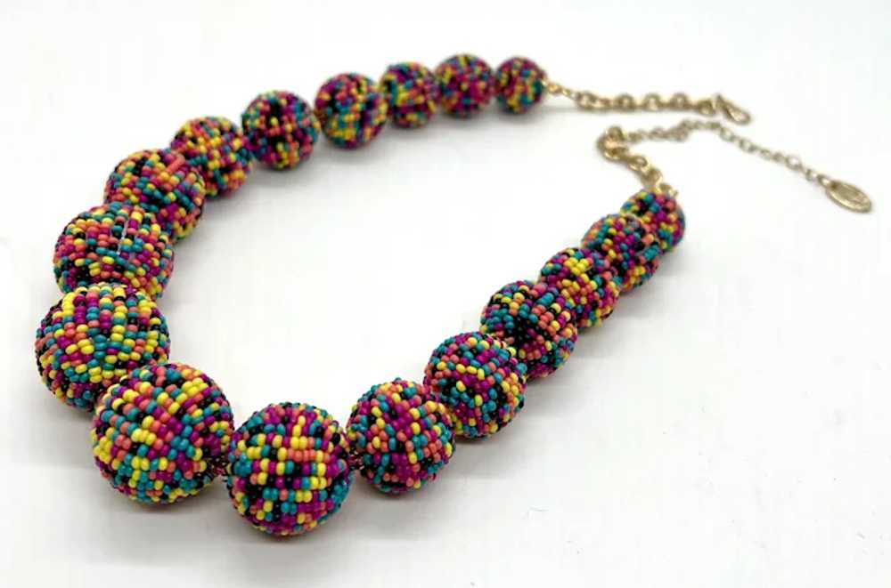 Multi-Color Chunky Seed Beads Necklace! - image 3