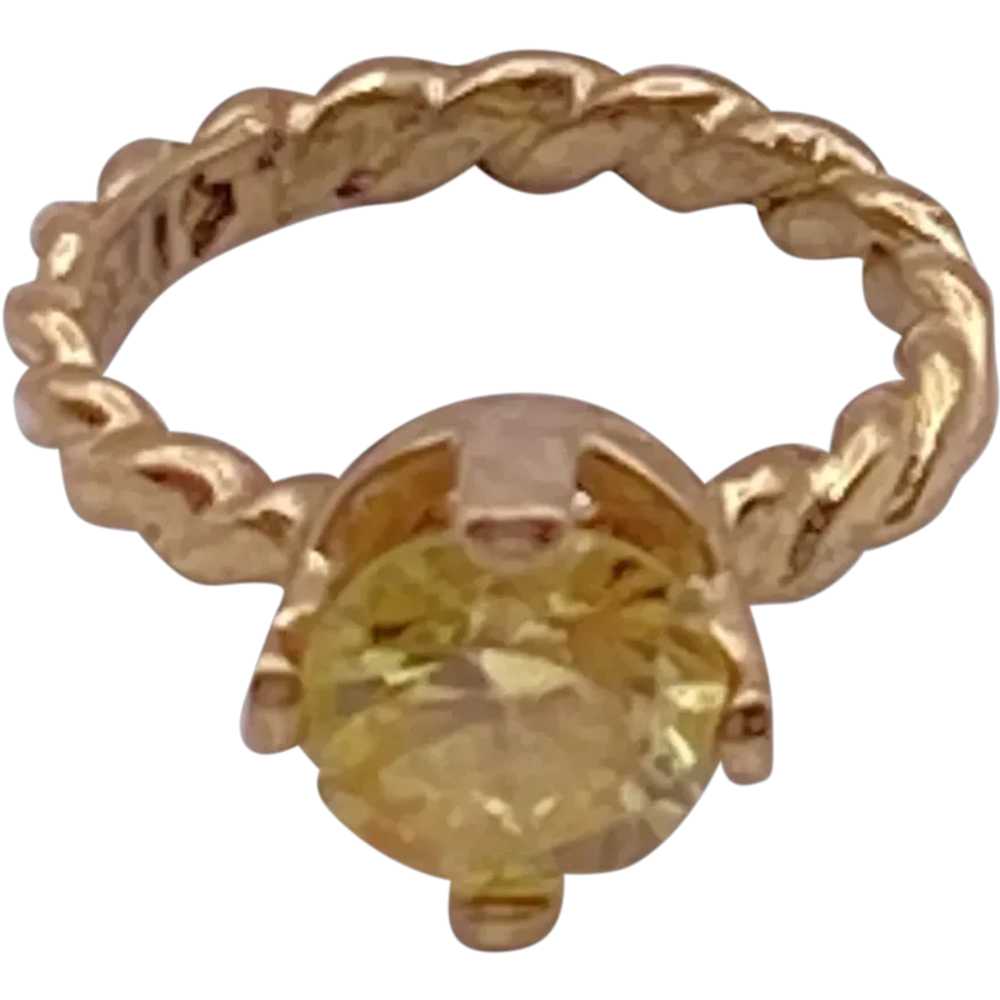 Birthstone Ring CHARM Citrine 10K Gold, November - image 1