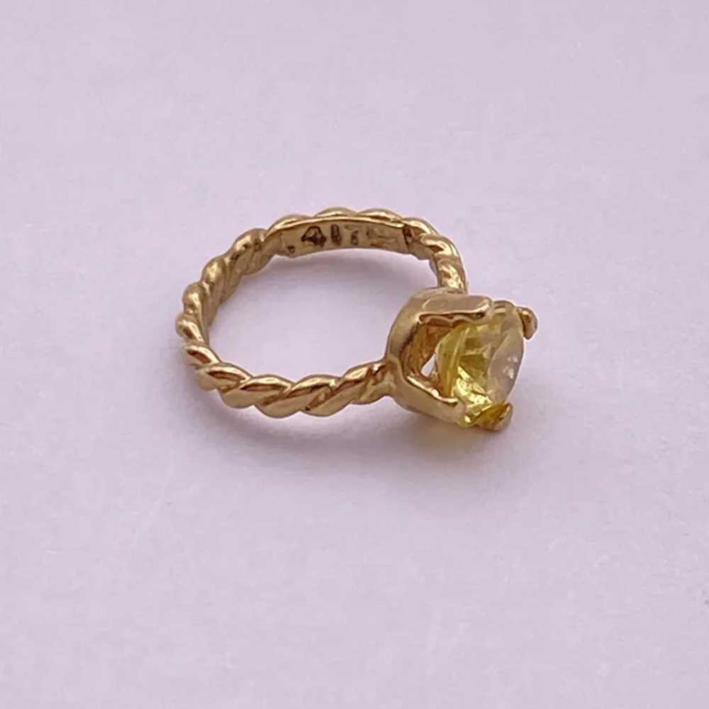 Birthstone Ring CHARM Citrine 10K Gold, November - image 2